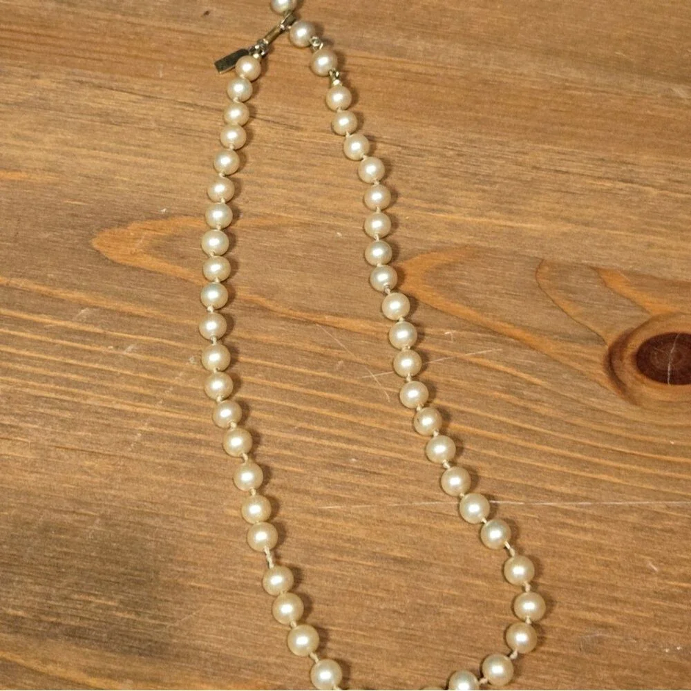 Vintage Marvella Faux Pearl Necklace, Adjustable 16
